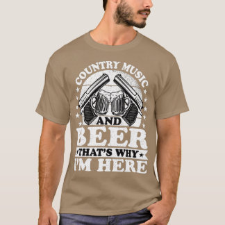 Camiseta Música rural y cerveza por eso estoy aquí