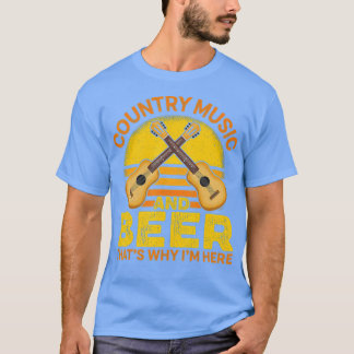 Camiseta Música rural y cerveza por eso estoy aquí