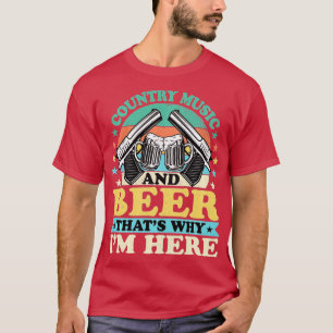 Camiseta Música rural y cerveza por eso estoy aquí