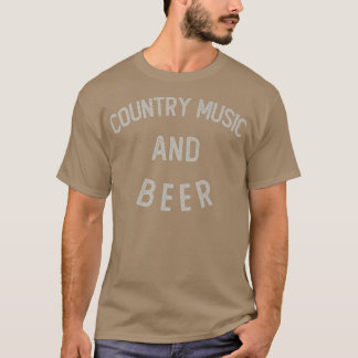 Camiseta Música rural y hombres de cerveza 