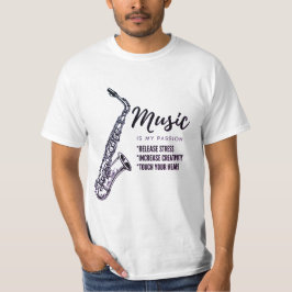 Camiseta Música, saxofón