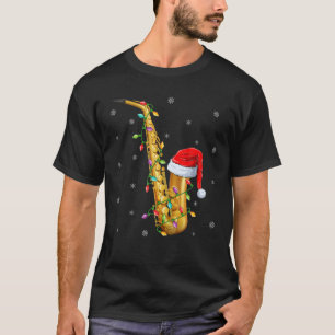 Camiseta Música saxofónica Enfoca a Santa Saxofón