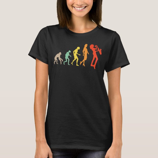 Camiseta Música saxofónica retro saxofónica saxofónica (Anverso)
