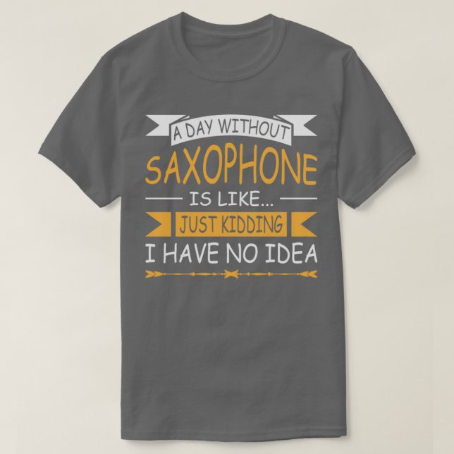 CAMISETA MÚSICA SAXOPHONE ALTO SAX TENOR SAX JAZZ  (Diseño del anverso)