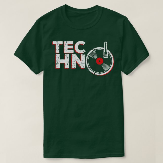 Camiseta Música Techno (Diseño del anverso)