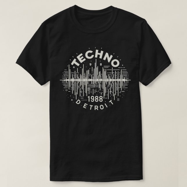 Camiseta Música Techno 1988 (Diseño del anverso)