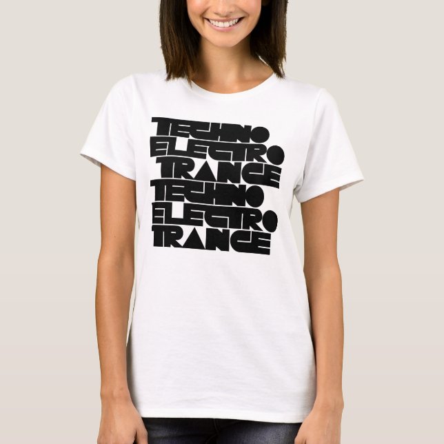 Camiseta Música Techno Electro Trance (Anverso)
