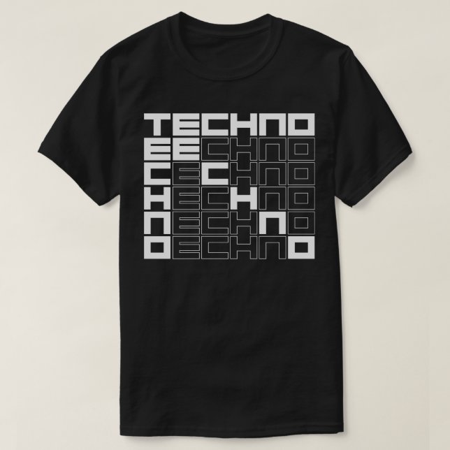 Camiseta música tecno (Diseño del anverso)