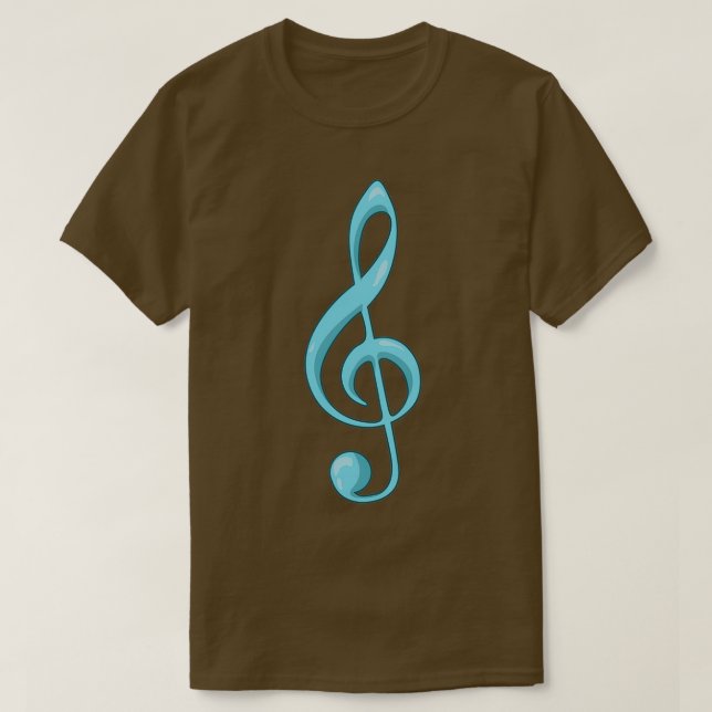 Camiseta Música Treble Clef Piano Guitar (Diseño del anverso)