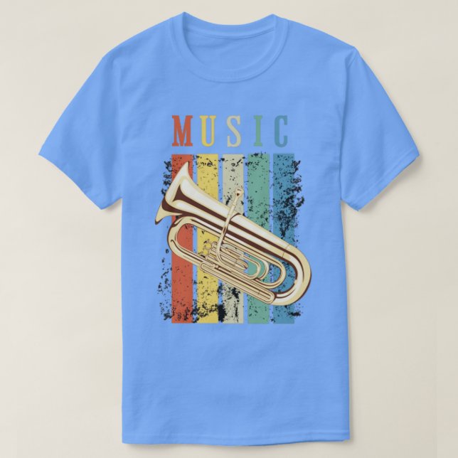 Camiseta Música tuba retro (Diseño del anverso)
