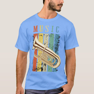 Camiseta Música tuba retro