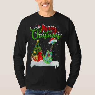Camiseta Música ucraniana navidad iluminando Santa Ukulele 