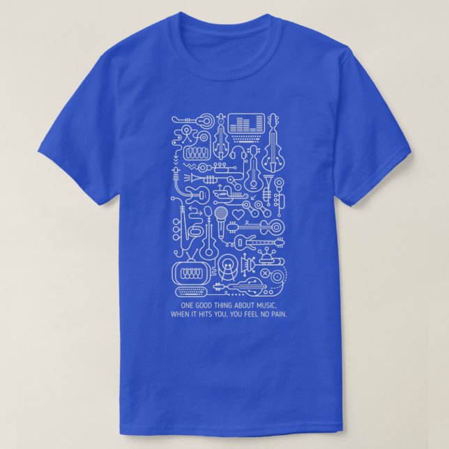 Camiseta música una cosa buena de la música cuando te toca (Diseño del anverso)