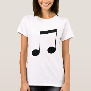 Camiseta Música Una Nota De Haz Negro,
