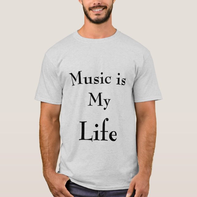 Camiseta música, vida (Anverso)