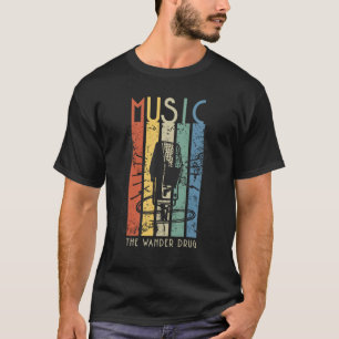 Camiseta Música vintage con micrófono