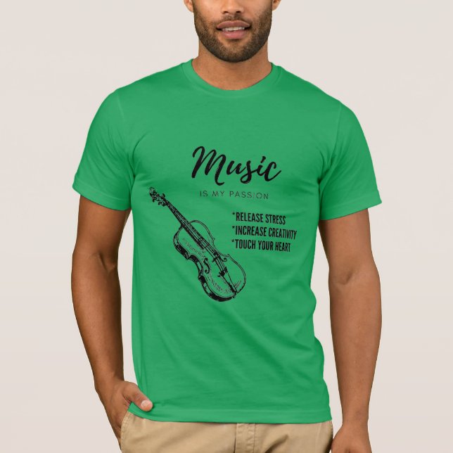 Camiseta música violín (Anverso)
