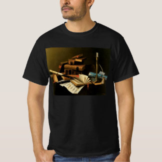 Camiseta Música y Literatura por William Harnett, Arte Fino