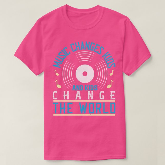 Camiseta Música Y Niños Cambian El Mundo (Diseño del anverso)