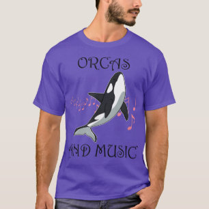 Camiseta Música y orcas Océano ballena