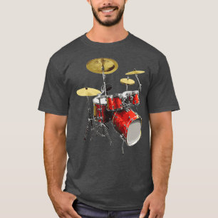 Camiseta Música y tambores de diseño de tambores