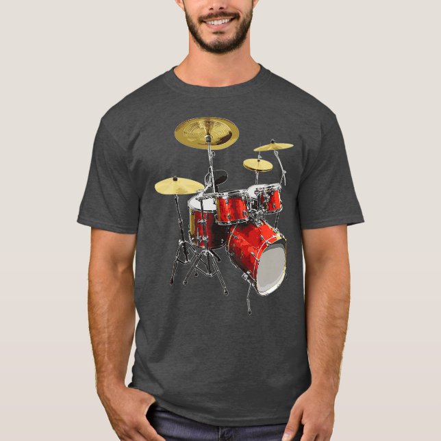 Camiseta Música y tambores de diseño de tambores (Anverso)