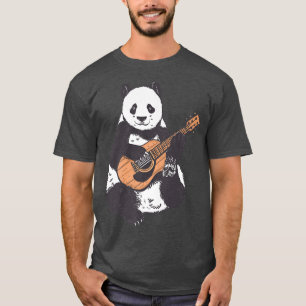 Camiseta Musical Bear Plays Song Guitar Music Panda 