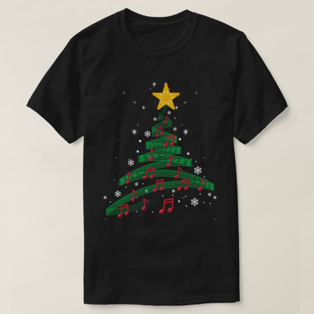 Camiseta Musical Christmas Tree Design (Diseño del anverso)