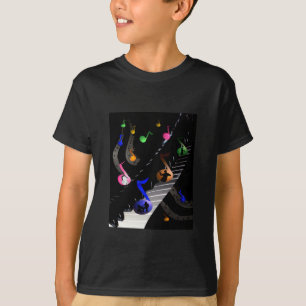Camiseta musical colorida de la diversión