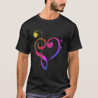 Camiseta Musical Él Tema Colorido Música Hoddie