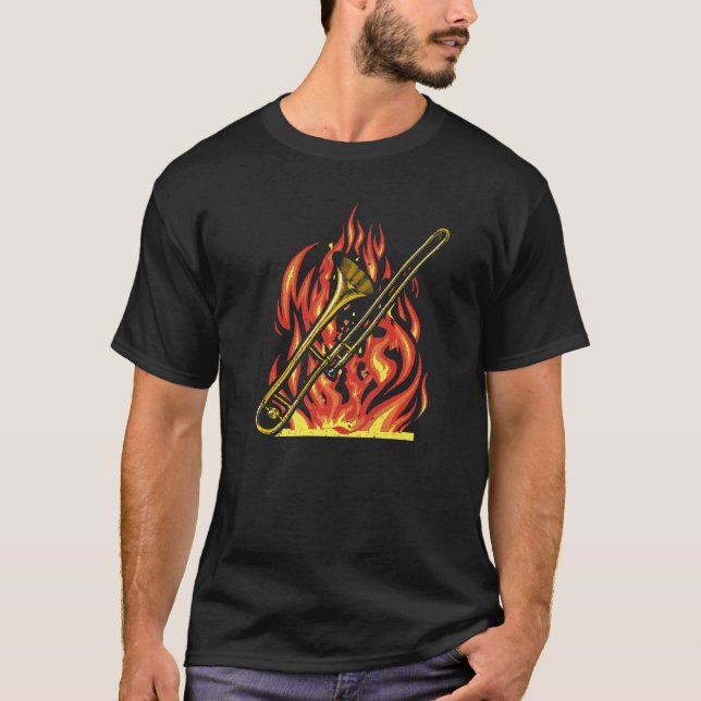 Camiseta Musical Instrument Trombone Player Musician Trombo (Anverso)