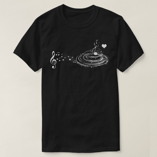 Camiseta Musical Notes Music Dad  Text In Treble Clef  (Diseño del anverso)