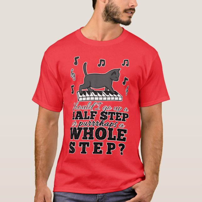Camiseta Musicheory Cat Pun retro (Anverso)