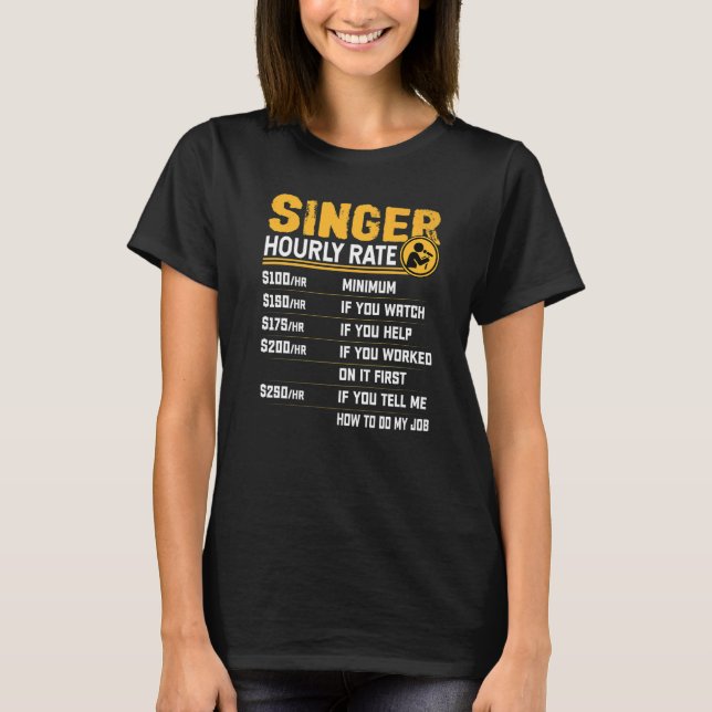 Camiseta Musici, cantante y vocalista cantante (Anverso)