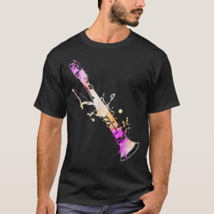 Camiseta Musician Artist Music Teacher Watercolor Clarinet2