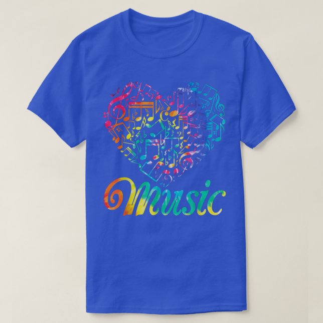 Camiseta Musician Tie Dye Musical Instrument Music Notes Tr (Diseño del anverso)