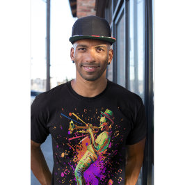 Camiseta Músico abstracto jugando a la trompeta