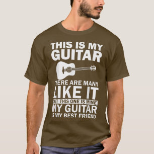 Camiseta Músico Acústico Guitarra Gráfica Mi Guitarra Es Mi