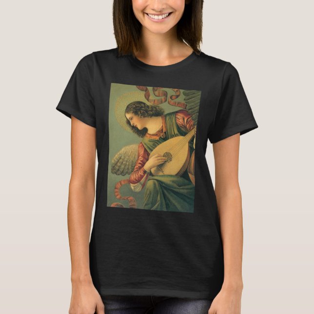 Camiseta Músico Ángel, Melozzo da Forli, arte renacentista (Anverso)
