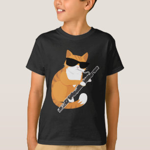 Camiseta Músico Bassón de gafas de sol de gato