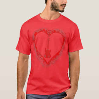 Camiseta Músico Bo, día de San Valentín de la guitarra del 