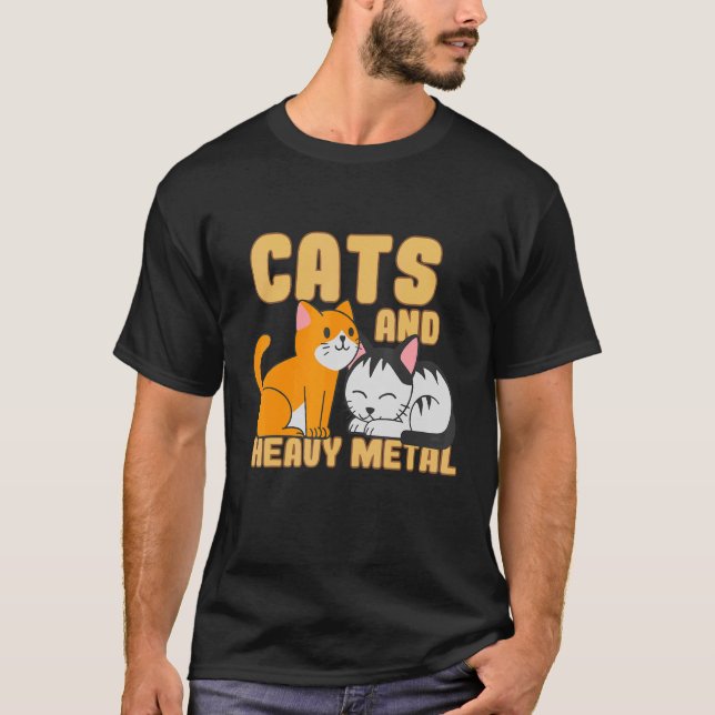 Camiseta Músico Cat Instrumentalist Musical Heavy Rock Mu (Anverso)