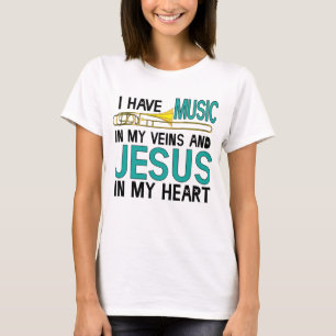 Camiseta Músico cristiano Jesús del Trombone en mi coraz