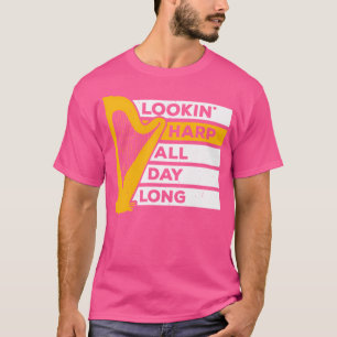 Camiseta Músico de Arpa Mirando Arpa Músico de Arpa Orquest