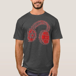 Camiseta Músico de audífonos DJ de música