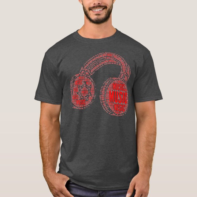 Camiseta Músico de audífonos DJ de música (Anverso)