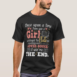 Camiseta Músico de banda de flautista de flautista libro de