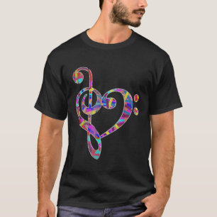 Camiseta Músico de Bass Clef Día de San Valentín regalos Tr