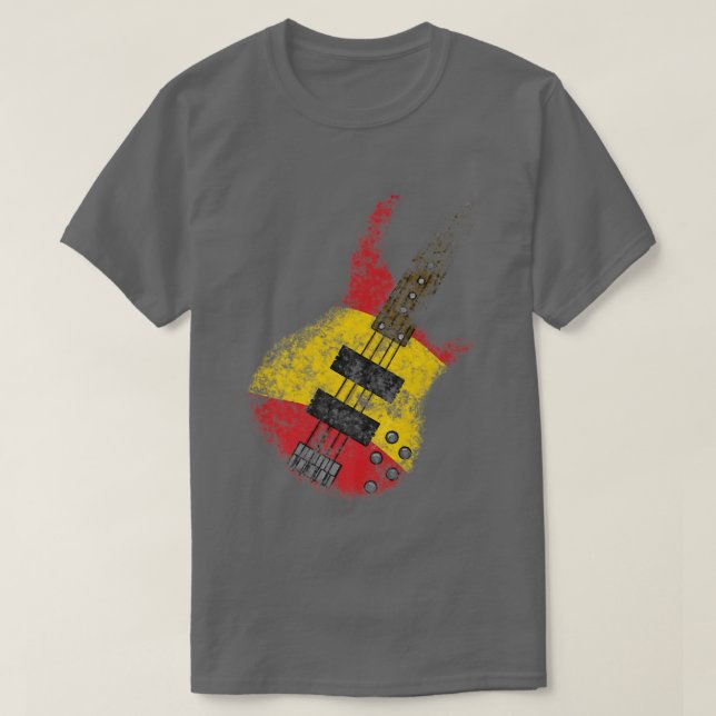 Camiseta Músico de Bass Guitar Bandera Española Bandera Esp (Diseño del anverso)