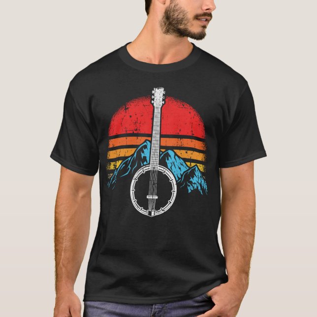 Camiseta Músico de Bluegrass del vintage Banjo Player (Anverso)